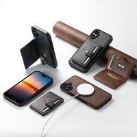 Étui de téléphone SUTENI pour iPhone 18 Pro Max avec recharge sans fil, bouton magnétique, porte-cartes, support, portefeuille 2-en-1, compatible avec les modèles 17, 16 Plus, 15, 14, 13, 12