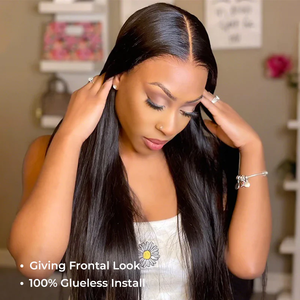 Perruques Lace Front Indiennes et Vietnamiennes Brutes 13x6, Cheveux Humains Vierges Sans Colle, Dentelle HD, Styles Lisses/Bouclés, Densité 130%-350%, Longues - Product Image 1