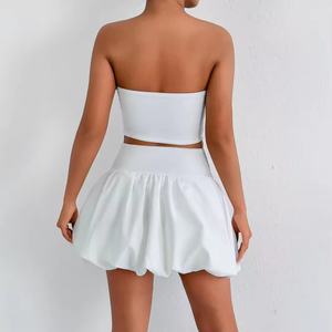 Novedad de Primavera, Top Corto sin Mangas con Aberturas, Sexy y a la Moda, Ajustado, con Hombros Descubiertos, Falda Tipo Tubo - Product Image 2