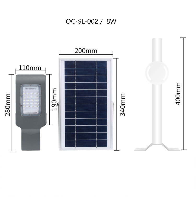 Caliente 30W dividir llevó la luz de calle solar todo en uno integrado al aire libre de alta potencia llevó la lámpara de calle