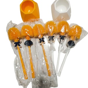 Creative Cartoon Toilet <b>Brush</b> Nylon Long Handle For Toilet Cleaning 100 Pcs In Carton - Product Image 4