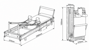 Reformer de Pilates Plegable Profesional de Madera de Roble, Máquina de Pilates para Estudio de <span class=keywords><strong>Yoga</strong></span>, Equipo de Fitness, Cama de Pilates - Product Image 3