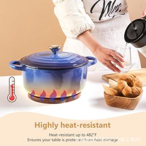 Wooden Round Magnetic Heat Insulating Pot Mat Acacia Wood With Magnetic Base <b>Kitchen</b> Countertop Casserole Pad Anti Scalding - Product Image 4