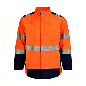 Flame-Resistant Workwear Jacket Suit Reflective Safety Clothing Anti-Static Polyester Material Customizable <b>Work</b> Jacket - Product Image 2