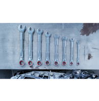 Clé à cliquet combinée 72 dents en acier au chrome-vanadium à engrenages en métallurgie des poudres, outil de réparation automobile pour le serrage