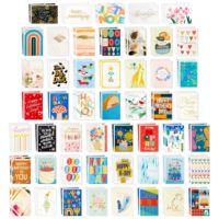 Ensemble de cartes de vœux assorties faites à la main, personnalisables en usine, vierges et inscriptibles, pour toutes les occasions, avec organiseur de cartes