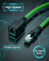 Adaptateur RJ45 mâle-femelle de qualité industrielle avec plaqué or en cuivre, blindage FTP CAT6, montage sur panneau pour systèmes de caméras IP CCTV