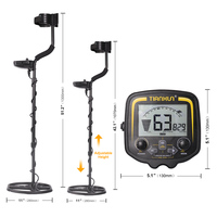 Détecteur de métaux TX-850 professionnel souterrain, profondeur 2,5 m, scanner de recherche, détecteur d'or, chasseur de trésors, pointeur de précision 11 pouces