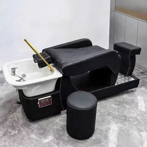 Lit de lavage pour salon de coiffure, lit de lavage semi-inclinable exclusif pour salon de coiffure, lit de lavage rétro et tendance pour salon de coiffure, lit intégré - Product Image 1