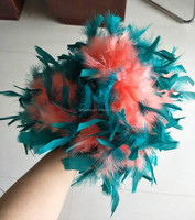 Boa en plumes de dinde bicolore, Boa Chandelle, Plumes, pour Carnaval, Mariage, Fête, Costume de scène, Garniture de châle, Artisanat DIY, Vente en gros