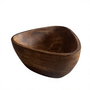 Tazón de Madera Hecho a Mano, Diseño Vintage Pulido, Ecológico, Apto para Lavavajillas, Duradero, No Tóxico, para Servir Alimentos, Regalos, Vajilla - Product Image 2
