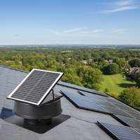 Ventilateur de toit solaire efficace de 50 watts, ventilateur de ventilation de grenier industriel, ventilateur d'évacuation alimenté par l'énergie solaire pour usage domestique et commercial