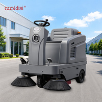 KDS-S4 Compact Ride-On Sweeper Lebar Sapu 1300mm Kecepatan Sapu 8500m2/jam Kontrol Debu Semprotan Air untuk Pembersihan Pabrik, Gudang, dan Luar Ruangan