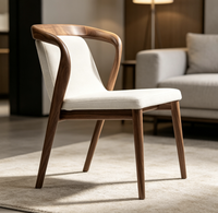 Chaise de salle à manger moderne en bois durable et écologique avec dossier solide pour la maison, le salon, l'appartement, la villa, l'hôtel