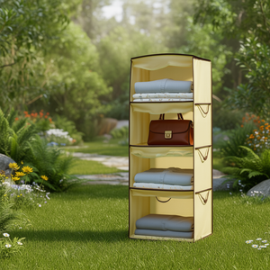 Organiseur de placard suspendu Erpsl à 4 niveaux 30x30x80cm, étagère de rangement pour vêtements et accessoires - Product Image 3