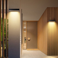 Lampes murales Savia Led pour porte d'entrée, étanches IP65, pour jardin, véranda, extérieur, couloir, allée, balcon, éclairage mural haut et bas