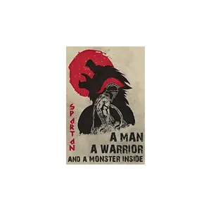 Custom Curated Tin Metal Sign Promotional Anime Monster Inside Wall Painting Decorative Assorted Metal Tin Sign