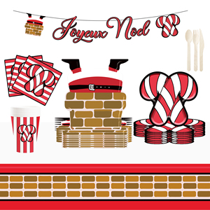 DAMAI Christmas-themed Paper Plate Set Santa Claus Paper Plate Set Christmas Candy Paper Plate Set - Product Image 1