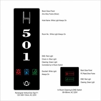 Letrero Personalizado para Puerta de Habitación de Hotel con Número, Timbre, Señal de No Molestar (DND), Control de Acceso, Botón de Limpieza y Timbre de Empujar/Tirar