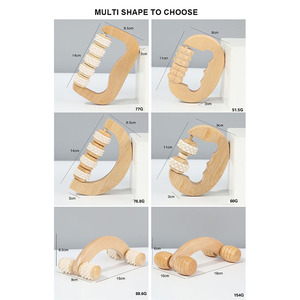 Kit alat pijat punggung portabel, rol giok kayu padat, pemijat Kayu genggam untuk pereda nyeri otot kustom pabrik - Product Image 6