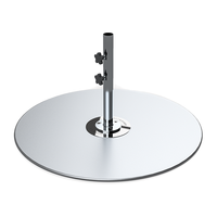 Base JH-Mech pour parasol de plage parasol robuste 70Lbs rond carré en acier galvanisé et bases Patio