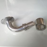 Installation rapide 304 acier inoxydable 90 degrés fixation rapide coude pince tuyau hydraulique tube CT Joint