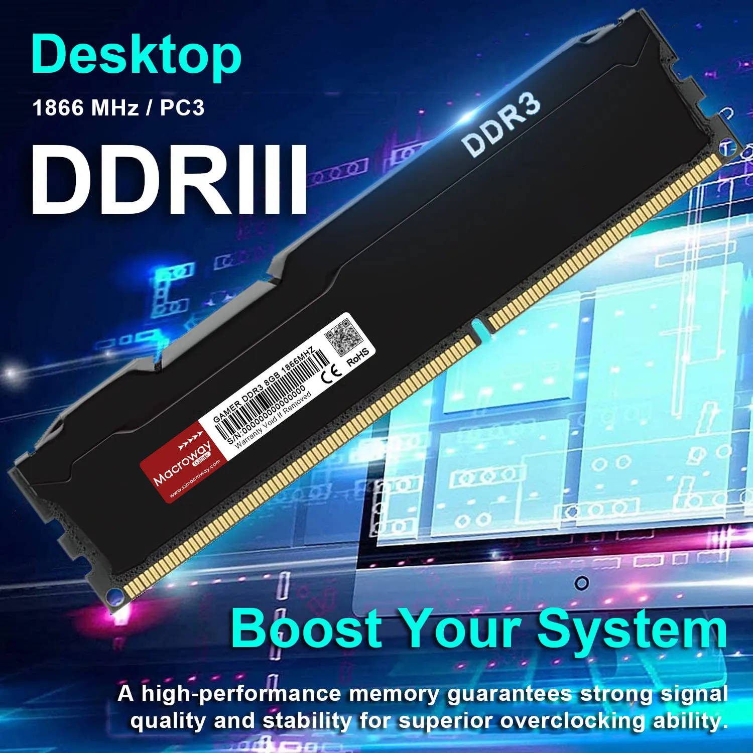 Memória original Ram Ddr3 2GB 4GB 8GB 1600mhz memória do computador para Desktop
