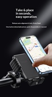 Support de téléphone portable antichoc pour tableau de bord de voiture, en ABS, avec poignée flexible et fixation par clip pour la navigation