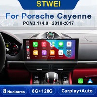 Reproductor Multimedia de Video para Auto con Pantalla de 12.3 Pulgadas para Porsche Cayenne 2011-2017, Radio GPS Estéreo, CARPLAY 2400*896, Android 15, Autoradio