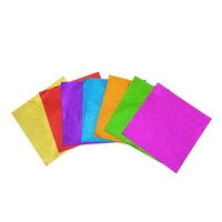 Emballages de bonbons en feuille violette 100 feuilles de papier d'aluminium carré feuille d'emballage de chocolat pour la décoration de bonbons bricolage