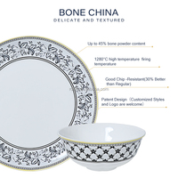 Service de vaisselle en porcelaine fine pour hôtel, ensembles de vaisselle de luxe, service de restauration, assiettes de service, vente en gros d'usine, assiettes d'hôtel