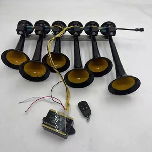 24V แบบทั่วไป<span class=keywords><strong>6</strong></span>ท่อ36 Tunes แตรดนตรีอากาศพร้อมตัวควบคุมเทอร์โบสำหรับรถบัสรถบรรทุกยานพาหนะสำหรับงานหนัก - Product Image 5