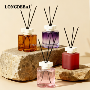 Eco Friendly <b>Empty</b> <b>Glass</b> Reed Diffuser <b>Bottles</b> 130ml 200ml with Kraft Packaging Box for Home Aroma Fragrance - Product Image 2