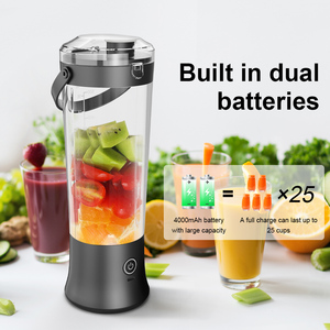Mixeur 600 ml, 6 lames, rechargeable, avec couvercle pour boissons, smoothie, jus, sans fil, fonctionne sur batterie, 150 W, glace pilée, <span class=keywords><strong>blender</strong></span> portable - Product Image 5