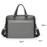 Sac à bandoulière classique unisexe pour ordinateur portable avec fermeture éclair, sacoche durable et tendance de grande capacité pour le bureau