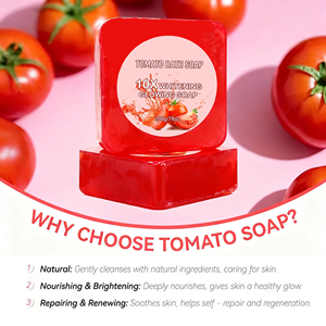Jabón Vegano Aclarante para la Piel, Jabón Blanqueador Natural y Orgánico Hecho a Mano con Tomate - Product Image 4
