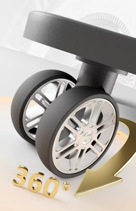 Có thể gập lại thoáng khí trong nhà ngoài trời mềm lót khung kim loại du lịch Thùng túi xe đẩy ngoài trời bánh xe lớn Pet Dog Cat Carrier - Product Image 3