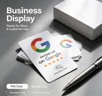 Carte de commentaires Google NFC avec code QR, carte intelligente à scanner pour les petites entreprises