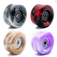 CHAQUE patins Quad de couleur mélangée 58*32 roues roues en PU bicolore quatre patins à roulettes 82A roue à haute élasticité