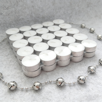 Bougies chauffe-plat personnalisées parfumées Noël Diwali blanches, 8h de combustion longue durée, sans fumée, pour décoration intérieure et événements de Pâques, ensembles de 50/100 pièces