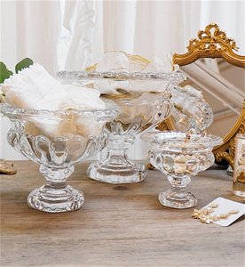 Luxury Event Wedding Centerpiece Home Decor Fruit Bucket Glass Crystal Tabletop <strong>Flower</strong> <strong>Vases</strong> - Product Image 1