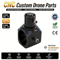 Composants de drone, usinage CNC de précision, pièces de drone, usinage CNC, adaptateur trois voies en aluminium 6061, 25/16 mm, drone agricole
