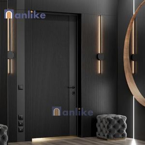 Anlike Doors Factory <span class=keywords><strong>House</strong></span> Entrada Negro Columpio moderno Aluminio fundido Seguridad Exterior Puertas de acero Seguridad Exterior - Product Image 3