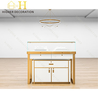 Vitrine de présentation de bijoux en or de luxe, design personnalisé, vitrine de présentation de bijoux en verre verrouillable