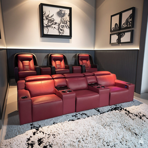 Sofá de Cuero Auténtico de Alta Calidad con Luz LED Automática, Moderno, para el Hogar, Sala de Estar, Salas de Cine en Casa, Muebles de Cine - Product Image 6