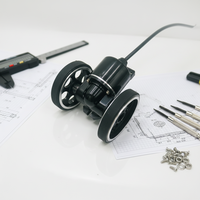 Encodeur incrémental à double roue série RZENC, interface USB, protection IP55, détection de distance/vitesse d'objets en mouvement, emballage