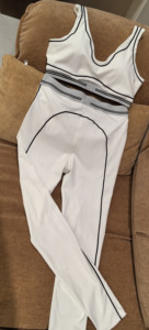 Conjunto Deportivo de <span class=keywords><strong>Yoga</strong></span> para <span class=keywords><strong>Mujer</strong></span>, Sujetador Deportivo y Leggings, 2 Piezas, Cómodo, Elástico, Transpirable, Ligero, <span class=keywords><strong>Ropa</strong></span> de <span class=keywords><strong>Yoga</strong></span> de Nailon sin Costuras - Product Image 3