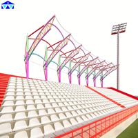 Complexe sportif extérieur polyvalent à structure en acier pour le football et le basketball, idéal pour les installations d'entraînement de la Coupe du Monde 2030