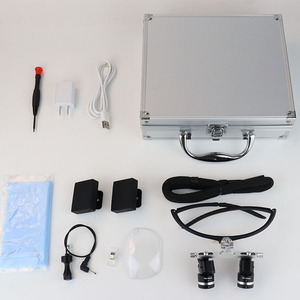 Microscope dentaire portable avec éclairage LED monté sur cadre, loupe inclinée 3,5-5,5x pour usage médical - Product Image 1