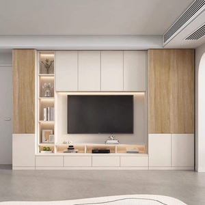 Meuble TV sur mesure de style le plus récent, ensemble de meubles modernes pour salon, meuble TV, table, armoires de rangement, ensemble de canapés - Product Image 6